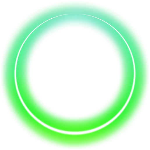 Glowing Green Neon Circle